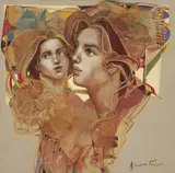 Angel Cestac, Pensamentos, 2003, óleo sobre tela
