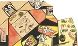 Memória Afetiva by Rubens Gerchman, 1967, nanquim, ecoline e colagem sobre papel, offered Nov 2017