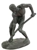 Alfred Boucher, Homem lançando Machado, escultura em bronze