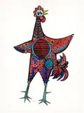Galo Vermelho by Aldemir Martins, 1954, ecoline colorido sobre papel, offered Nov 2017