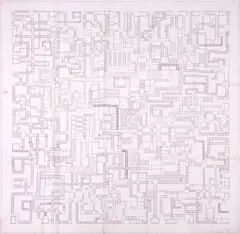 Escalera by León Ferrari, 2007, heliografia sobre papel, offered Nov 2017