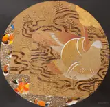 Pássaros by Kazuo Wakabayashi, 2008, óleo e folha de ouro sobre tela, offered Nov 2017