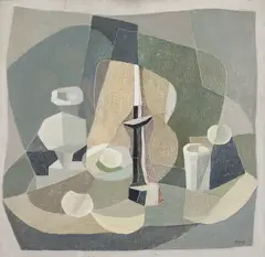 Composição by Arnaldo Barbosa, 1973, óleo sobre tela, offered Nov 2017