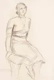 Mulher by Ernesto de Fiori, crayon sobre papel, offered Nov 2017