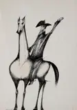 Cavaleiro by Aldemir Martins, nanquim sobre papel, offered Nov 2017