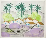 O Pescador by Tarsila do Amaral, 1970, talho-doce sobre papel, offered Nov 2017