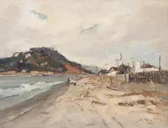 Praia by Arcangelo Ianelli, 1951, óleo sobre tela, offered Nov 2017