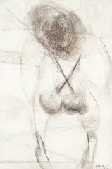 Lygia Clark, Figura, 1951, carvão sobre papel