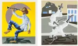Clóvis Graciano, Músico e Capoeira, serigrafia sobre papel