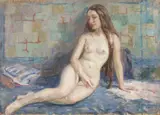 Nu Feminino by Joaquim da Rocha Ferreira, 1929, óleo sobre tela, offered Oct 2017