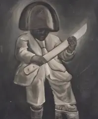 Sem Título by Mário Gruber, 1989, óleo sobre tela colado em madeira, offered Oct 2017