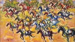 Sem Título by Sergio Telles, óleo sobre tela, offered Oct 2017