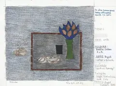Sem Título by Eleonore Koch, 2002, técnica mista sobre papel, offered Oct 2017