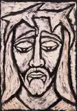Raimundo de Oliveira, Cabeça de Cristo, 1959, técnica mista sobre papel
