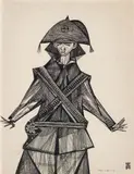 Cangaceiro by Aldemir Martins, 1966, nanquim sobre papel, offered Oct 2017
