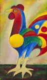 Galo by Aldemir Martins, 1978, acrílica sobre tela, offered Oct 2017