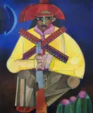 Cangaceiro by Aldemir Martins, 1982, acrílica sobre tela, offered Oct 2017