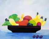 Frutas by Aldemir Martins, 1988, acrílica sobre tela, offered Oct 2017