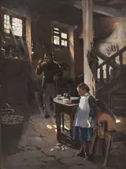 Sem Título by Pedro Weingärtner, 1882, óleo sobre madeira, offered Oct 2017