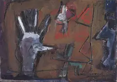 Iberê Camargo, Hora, 1984, óleo sobre tela