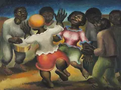 Samba by Antonio Gomide, 1951, óleo sobre tela, offered Oct 2017