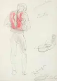 Índio de Costas by Candido Portinari, 1942, aquarela e grafite sobre papel, offered Oct 2017