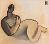Ismael Nery, Figura Feminina, aquarela sobre papel