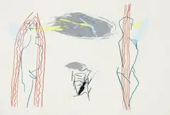 Sem Título by Leonilson, 1985, técnica mista sobre papel, offered Oct 2017