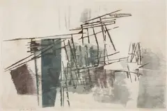 Sem Título by Fayga Ostrower, 1958, litogravura sobre papel, offered Aug 2017