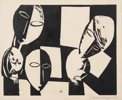 Sem Título by Lasar Segall, xilogravura sobre papel, offered Aug 2017