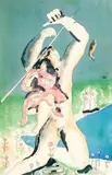 Cícero Dias, Tocando Flauta, 1983, litogravura sobre papel