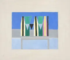 Composição Geométrica by Ferreira Gullar, 2008, óleo sobre placa, offered Aug 2017