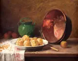 Pedro Alexandrino Borges, Composição com tacho, frutas e chaleira verde