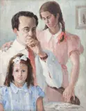 Manoel Santiago, Retrato de Frederico Barata e Filhas