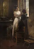 Prisciliano Silva, Mulher e Menino, 1903, óleo sobre tela