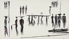Sem Título by Carybé, 1960, técnica mista sobre papel colado em placa, offered Aug 2017