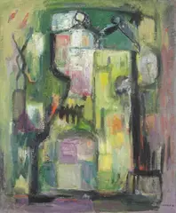 Pintura nº 3 by Pedro Tort, 1986, óleo sobre tela, offered Aug 2017