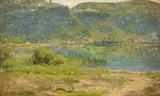 Agustín Salinas Teruel, Paisagem com Lago, 1907, óleo sobre tela