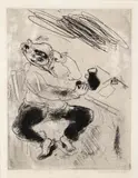Marc Chagall, Mal de Dents, 1948, água-forte e ponta seca sobre papel