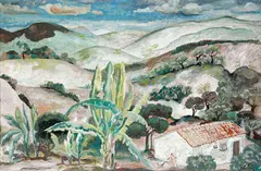Paisagem by John Graz, óleo sobre placa, offered Jun 2017