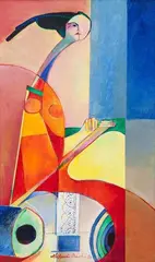 Rendeira by Aldemir Martins, 1981, acrilico sobre tela, offered Jun 2017