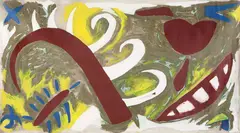 Sem Título by Leonilson, 1984, acrílica sobre tela, offered Jun 2017