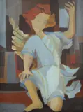 Sem Titulo by Maria Leontina da Costa, 1951, óleo sobre tela, offered Jun 2017