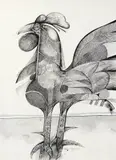 Galo by Aldemir Martins, 1979, nanquim e ecoline sobre papel, offered Jun 2017