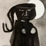 Figura Feminina by Aldemir Martins, 1966, nanquim sobre papel, offered Jun 2017