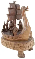 Adão, Navio, 1979, escultura em madeira