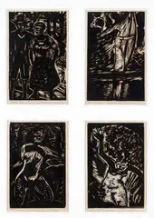 Sem Título by Oswaldo Goeldi, xilogravura sobre papel, offered Mar 2017