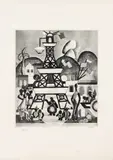Tarsila do Amaral, Carnaval em Madureira, 1970, água-forte e água-tinta sobre papel