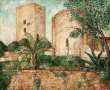Samson Flexor, nº 6 Paysage, 1952, óleo sobre cartão