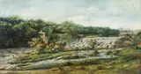 Alípio Dutra, Homem pescando no rio Piracicaba, 1913, óleo sobre tela